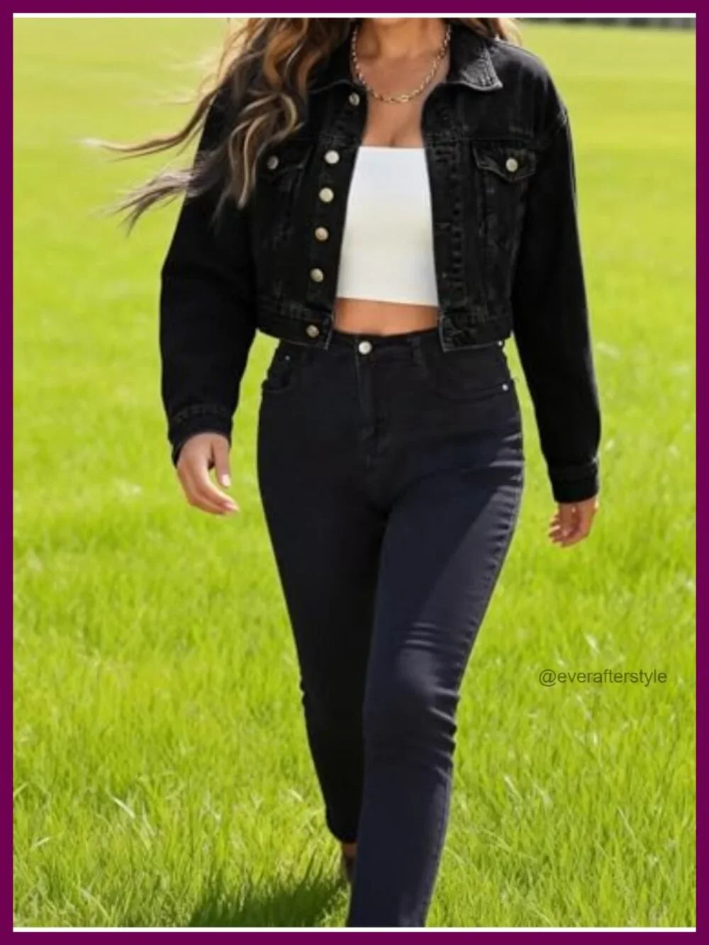N/A cropped denim
