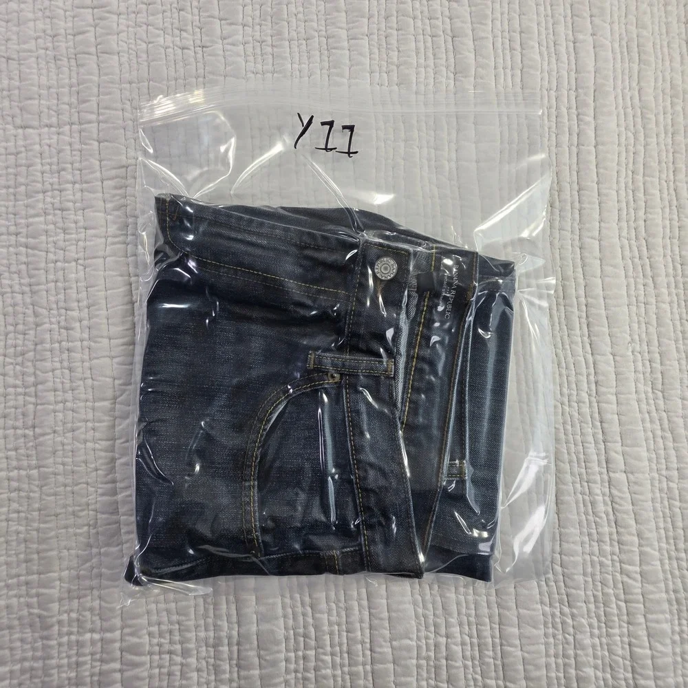 Banana Republic Vintage Straight Mens Jeans Dark Wash Denim 33x30 Blue Cotton
