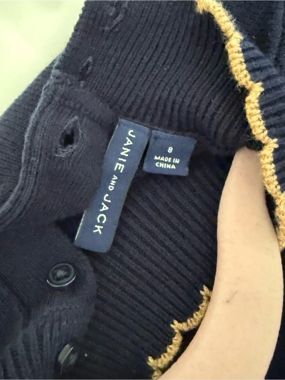 Janie and Jack navy knit