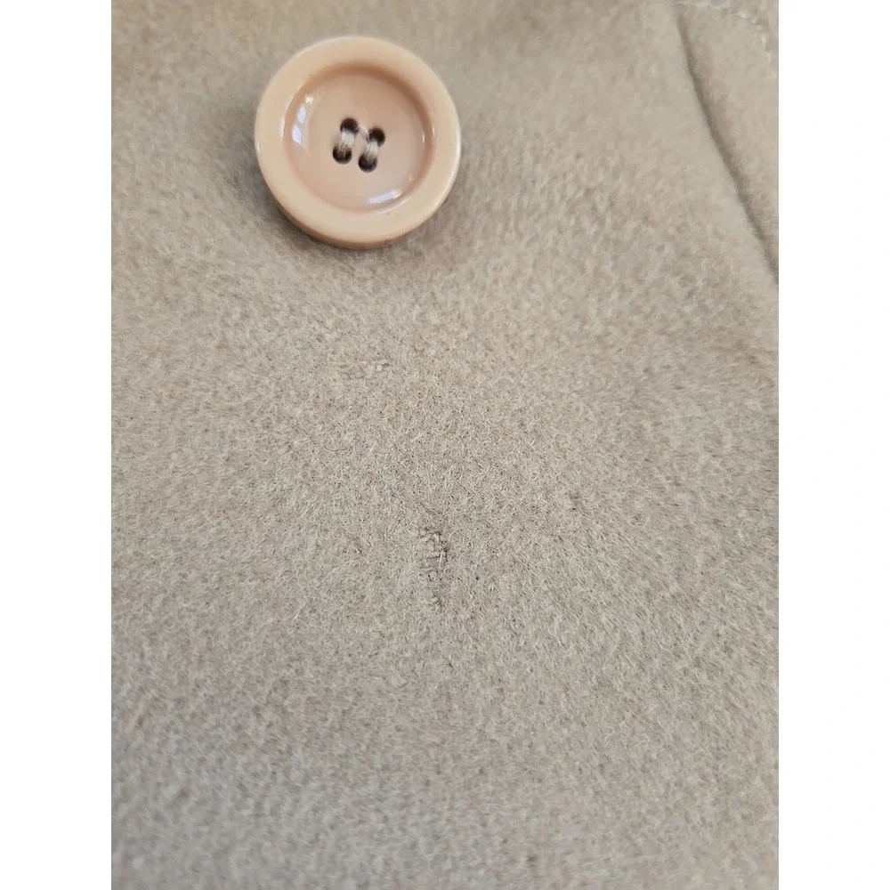 Mango MNG Beige Wool Blend Long Sleeve Double Breasted Trench Coat‎ Jacket S