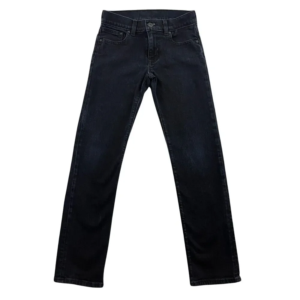 Quiksilver Jeans Womens Size 26 Black Straight Low Rise Dark Wash Denim