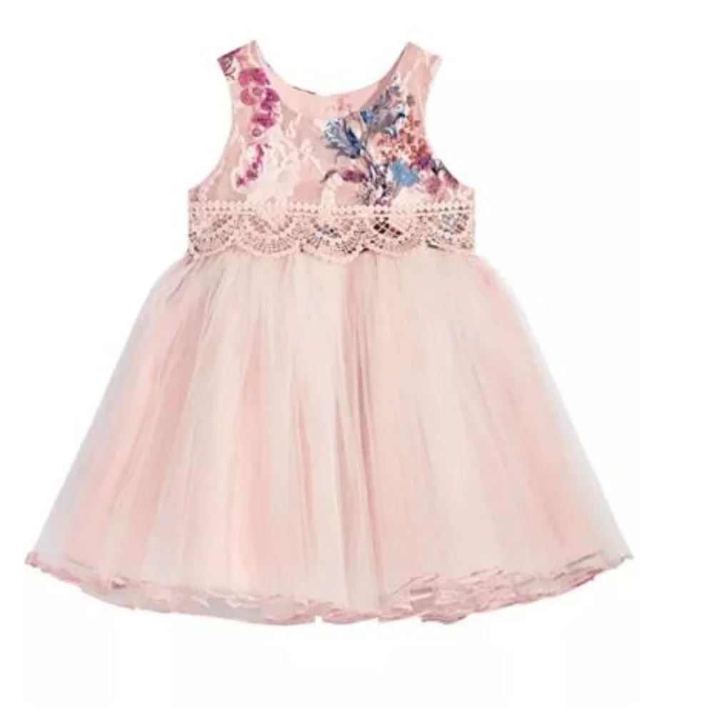 **CLOSE OUT** Bonnie Baby Girl Rose Ballerina Dress 12M--2EG
