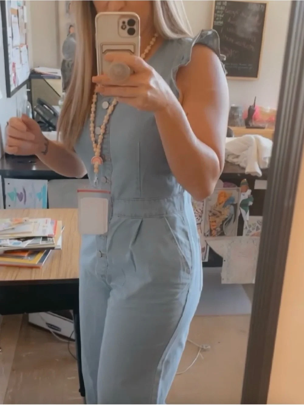 SHEIN sleeveless denim