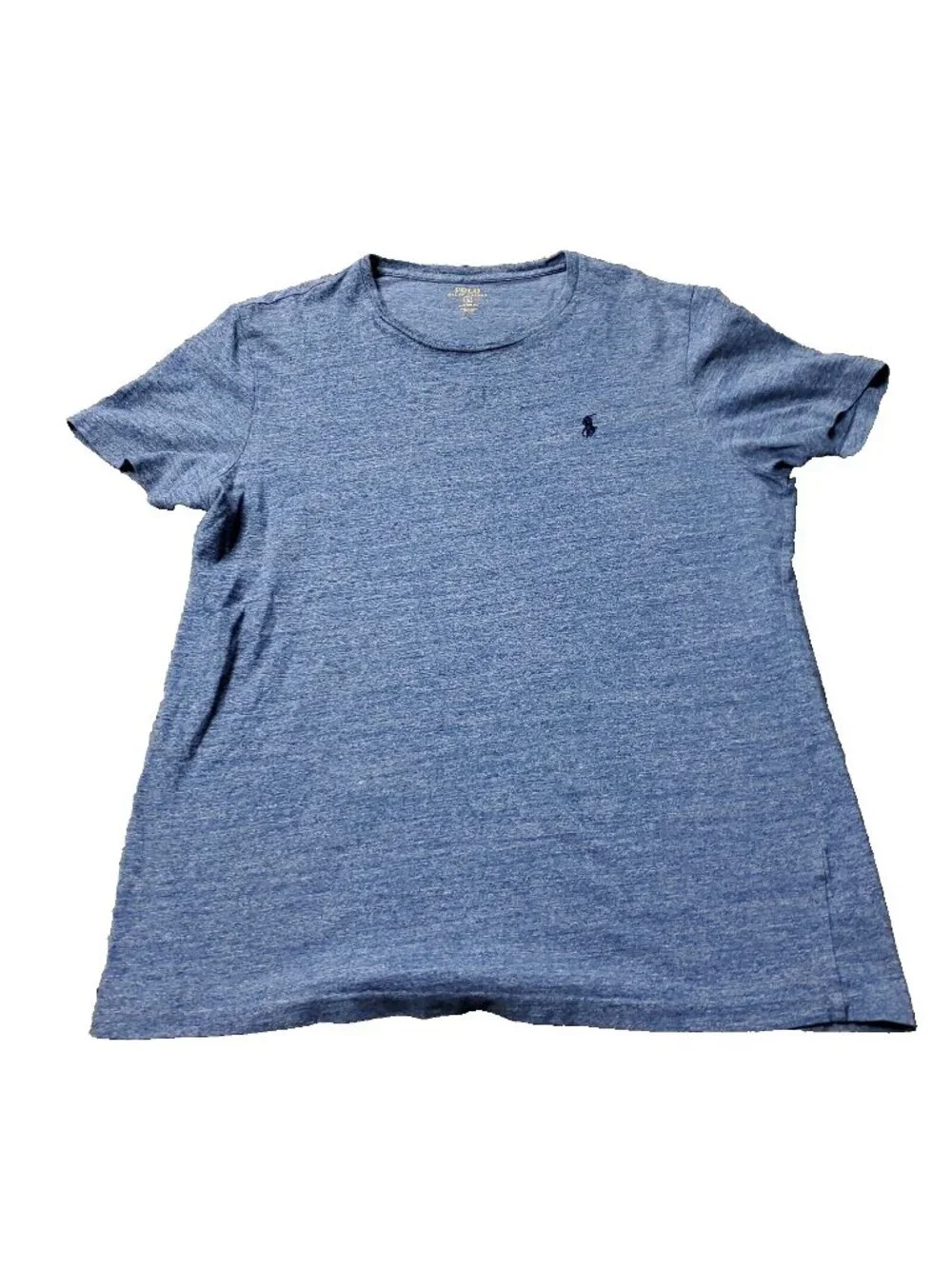 Polo Ralph Lauren T Shirt Mens L Large Custom Fit Cotton Short Sleeve Blue