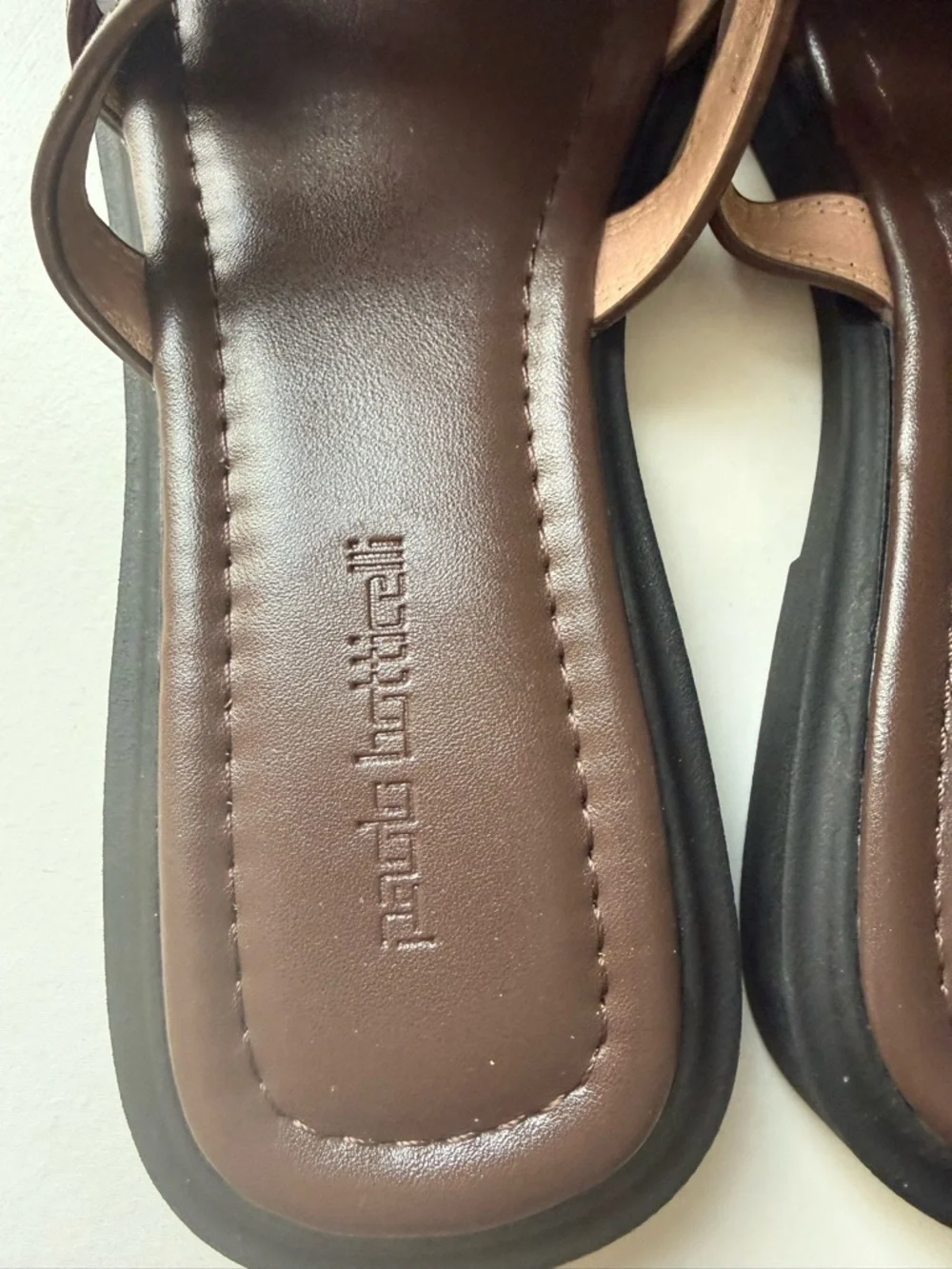 Women's Brown Slide Sandals, size 6