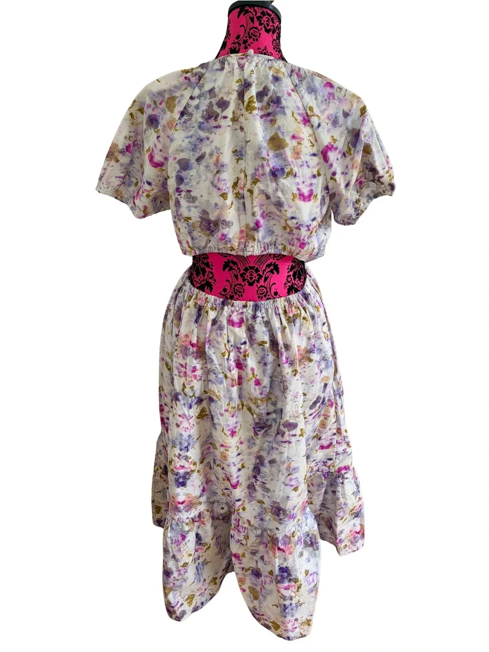 J.Crew x Flora Obscura Kaleidoscope Floral Cutout Midi Dress 10P