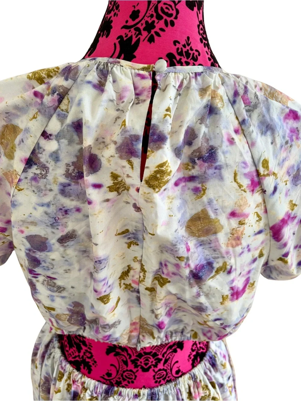 J.Crew x Flora Obscura Kaleidoscope Floral Cutout Midi Dress 10P