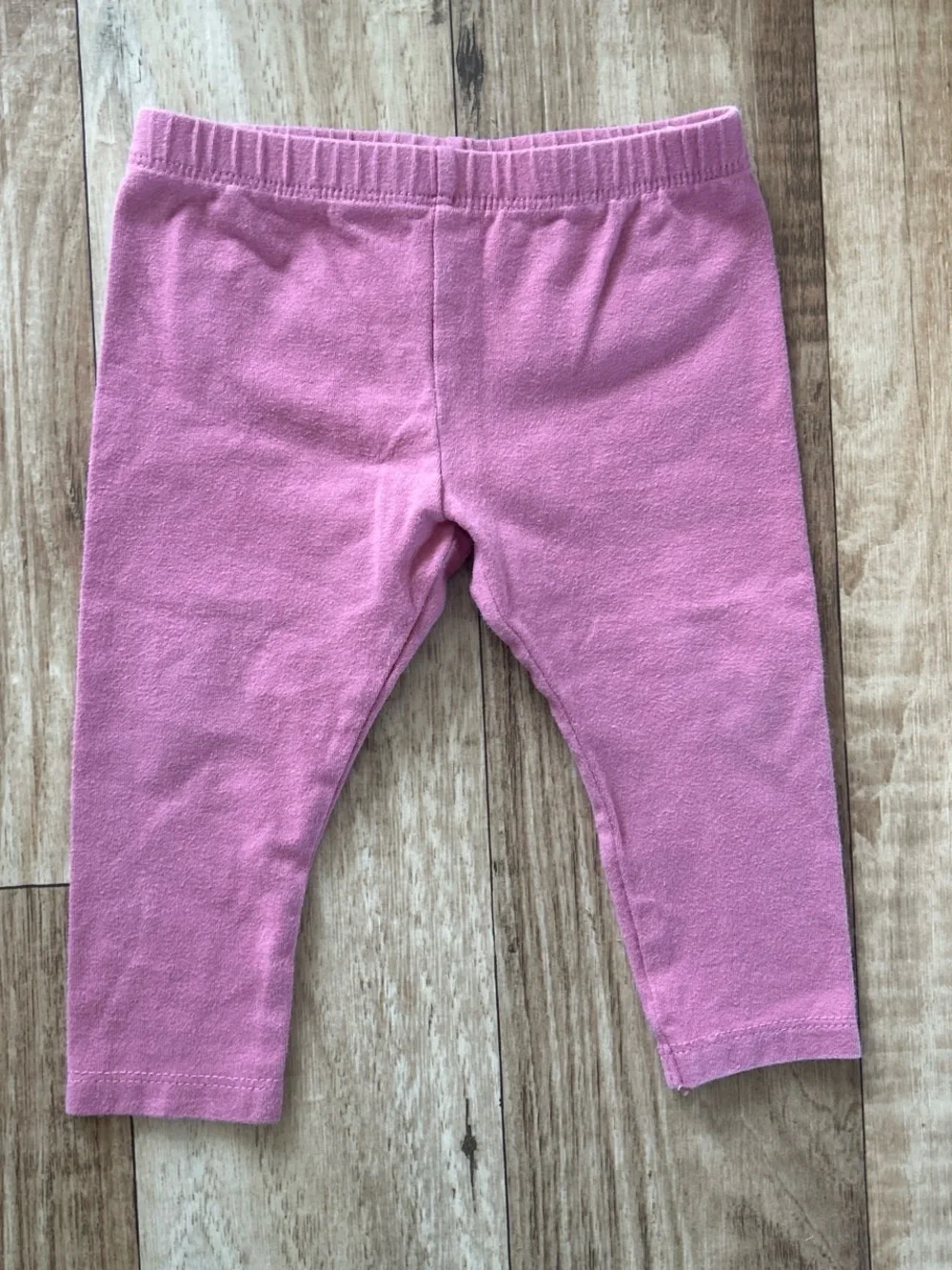 Mauve pink cotton blend baby leggings size 12 months