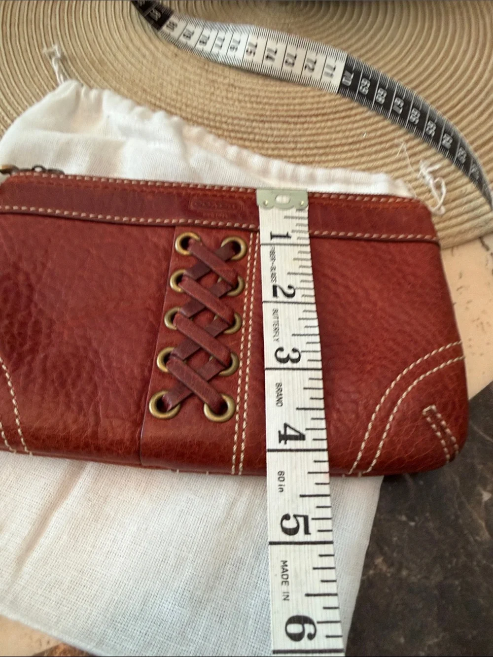 Coach wristlet pebbled