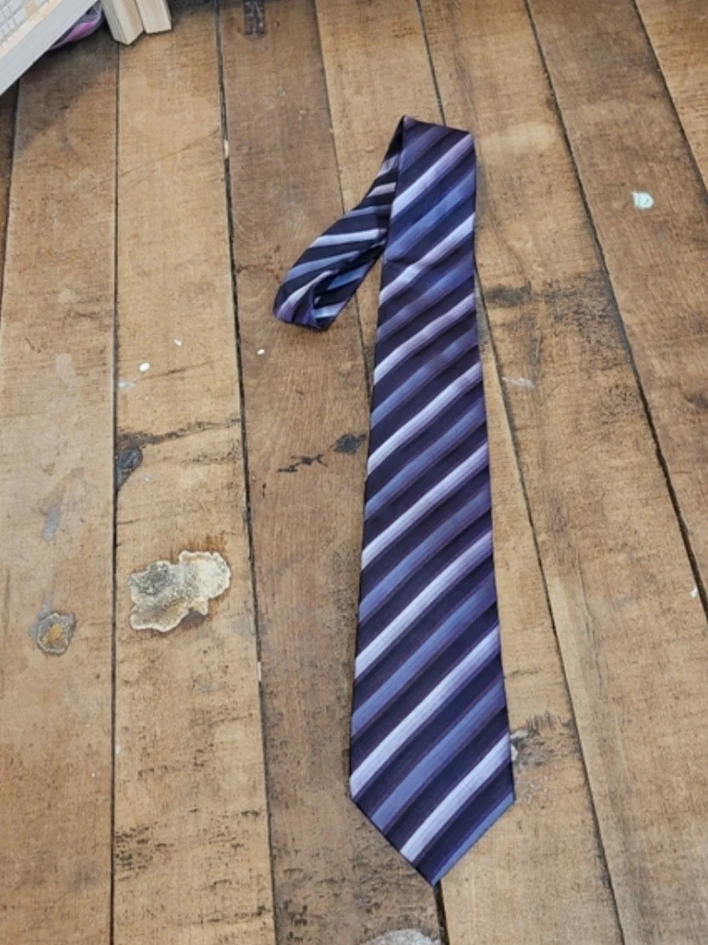 Van Heusen Purple and Lavender Striped Tie