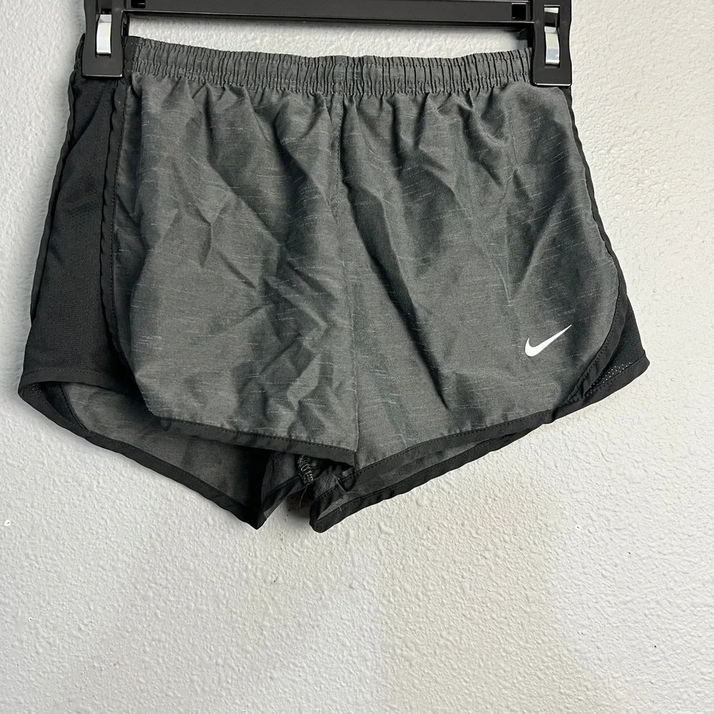 Nike Womens Dri-FIT 10/10 Running Athletic Shorts Grey‎ Black 848196-032 Size M