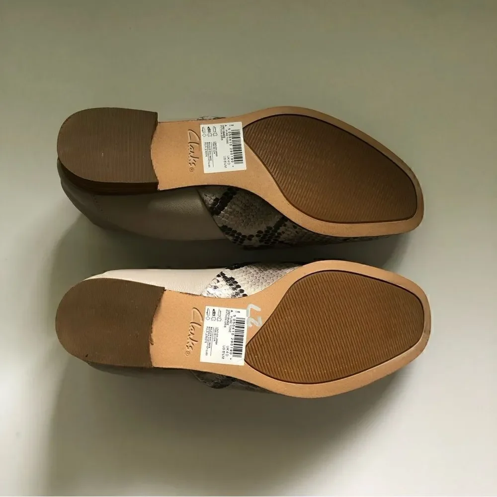 Clarks lined brown size