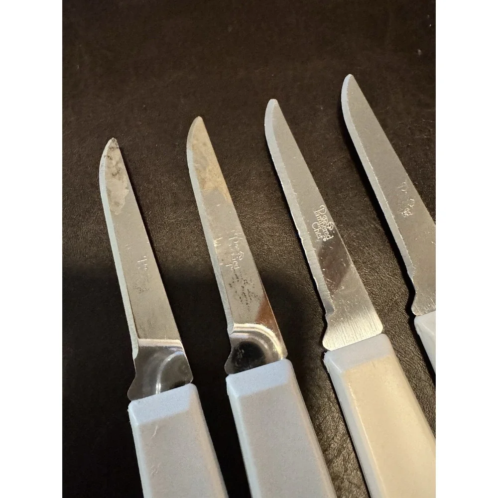 Pampered Chef Quikut Paring Knife White Handle‎ And Joie Mixed Lot 7 Pieces