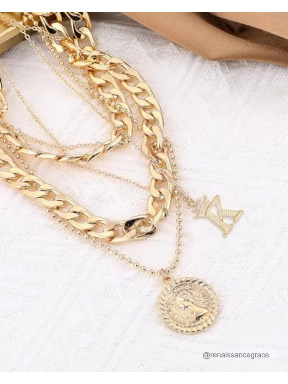 N/A layered necklace