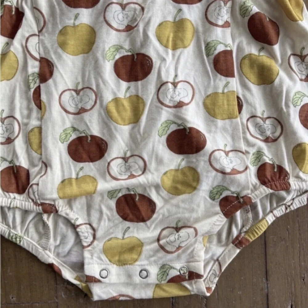 Kate Quinn golden apple bamboo romper nwt