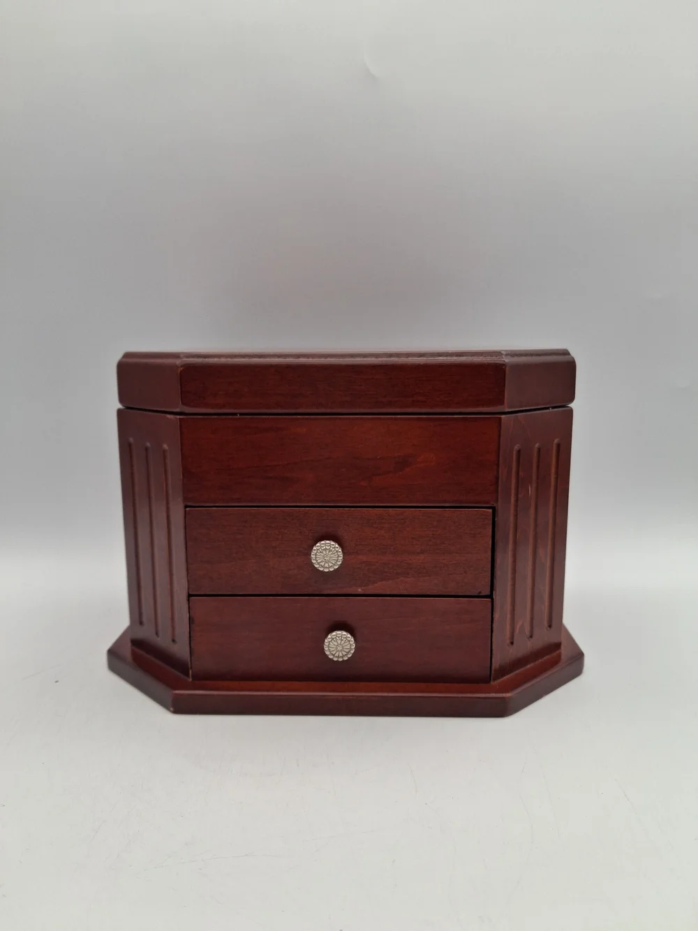 Bombay Classic Mahogany Wood Jewelry Organizer with Drawers No Key