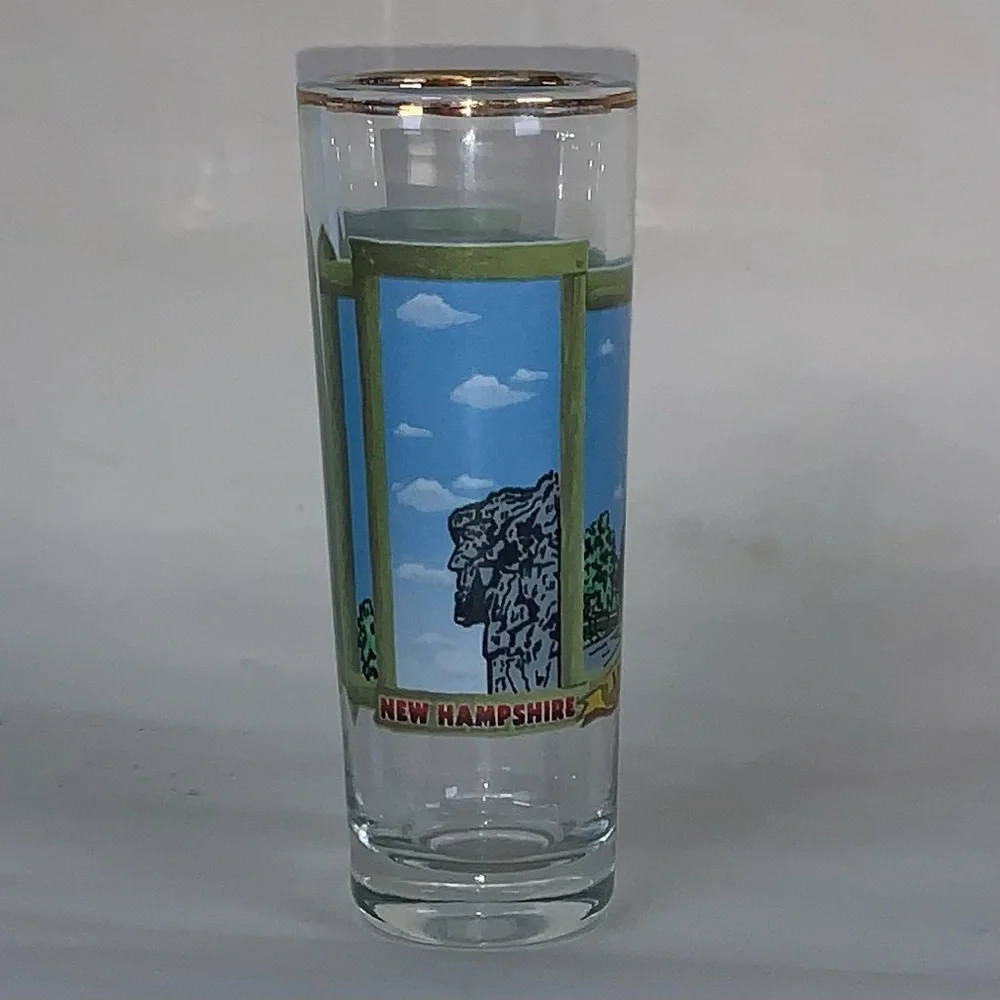 New Hampshire tall shot glass.
