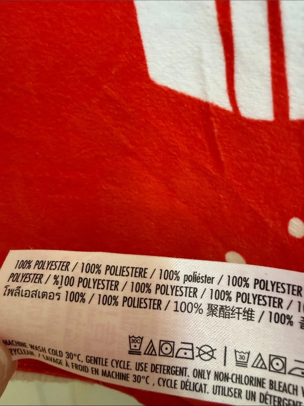 Disney Store Red and White Holiday Throw Blanket featuring Mickey & Minnie