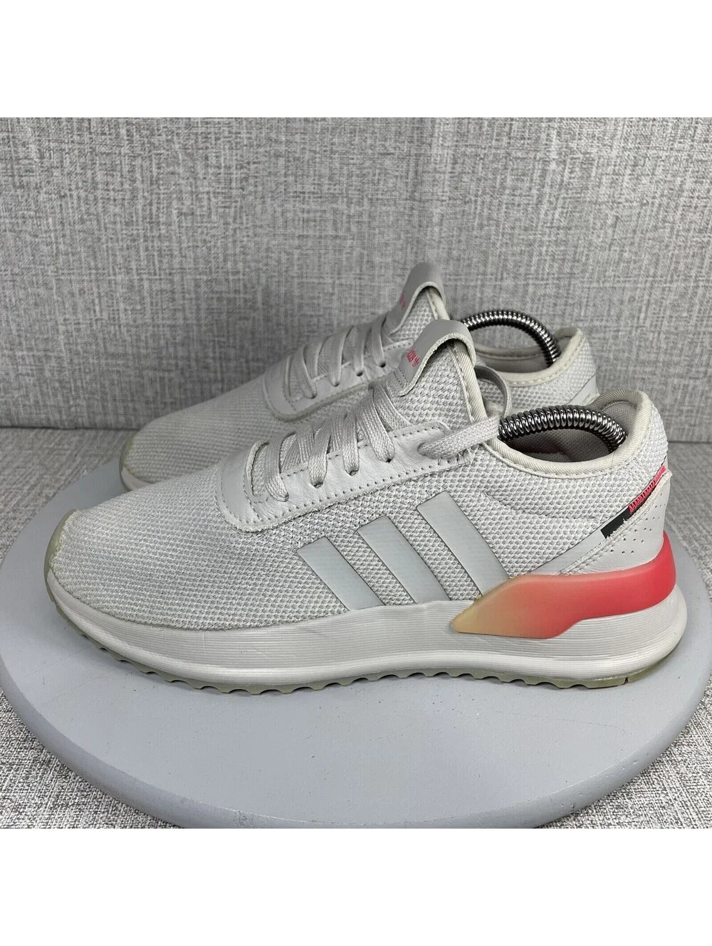 Adidas U Path X Originals Gray Shock Red Running Shoes Gym Womens Size 7.5