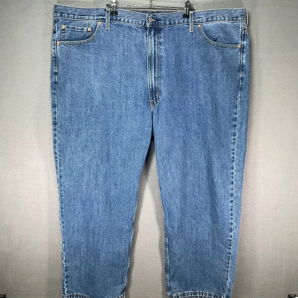 Levis 550 Relaxed‎ Fit Jeans Mens 52x30 Blue Denim Straight Leg