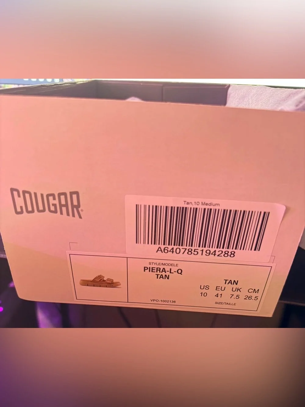 Cougar comfortable tan
