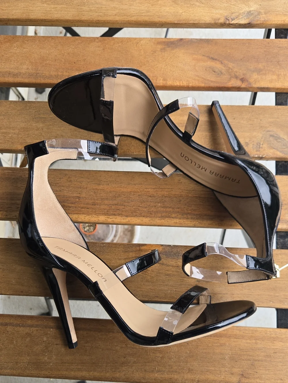 Tamara Mellon sandals transparent toe