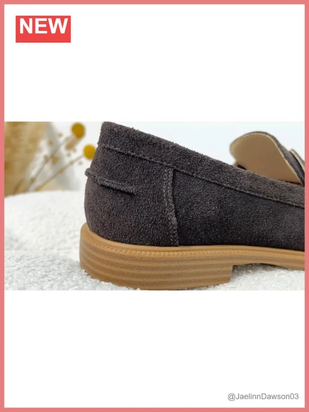 100% Genuine Suede Loafers for Women Slip On Business Casual Shoes