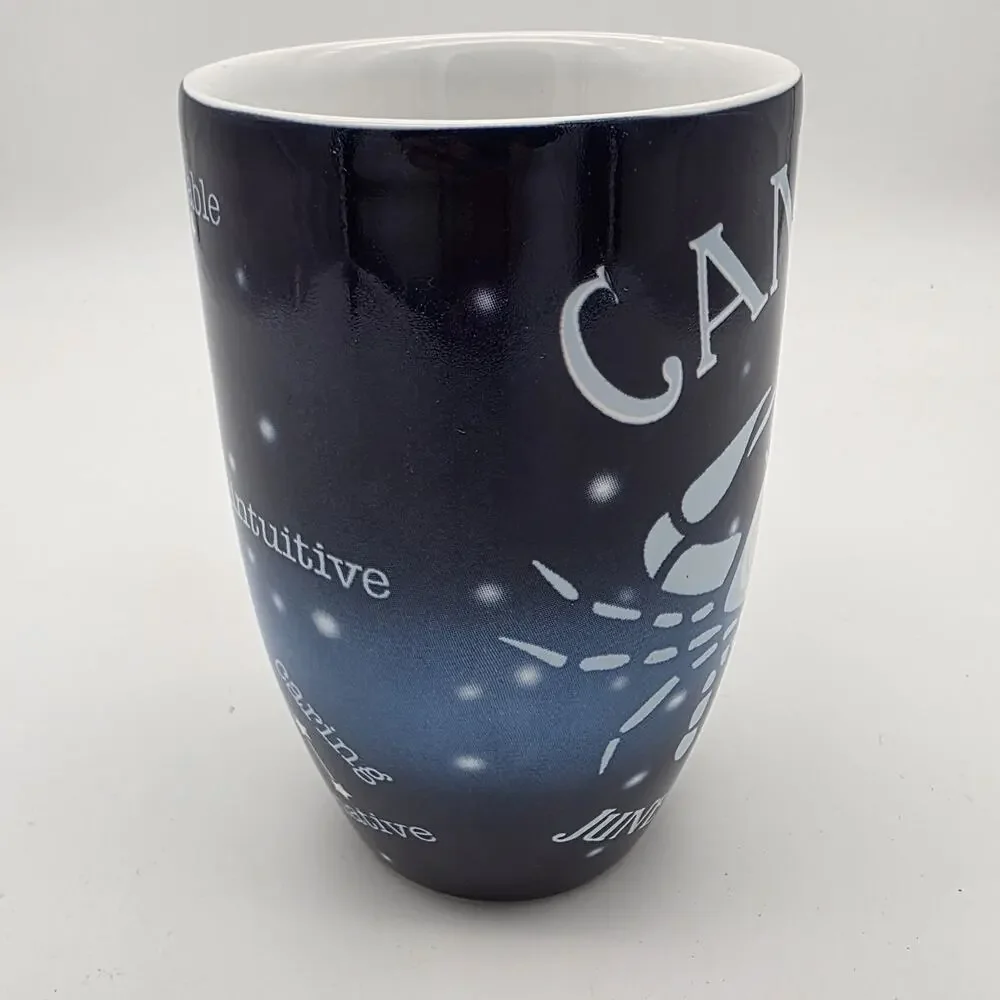 Coventry Cancer Zodiac Mug 18oz Tall Porcelain Astrology Horoscope Blue Crab