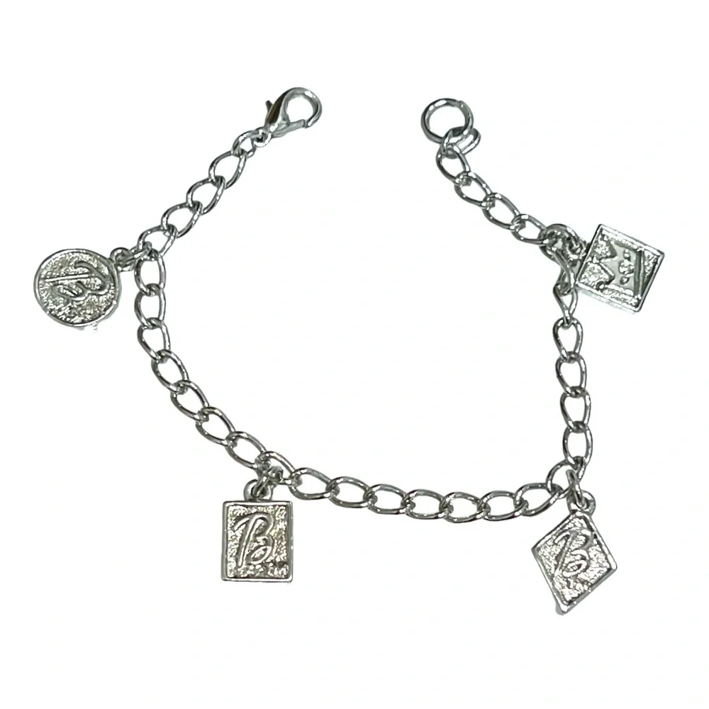 SILVER TONE BARBIE CHARM BRACELET