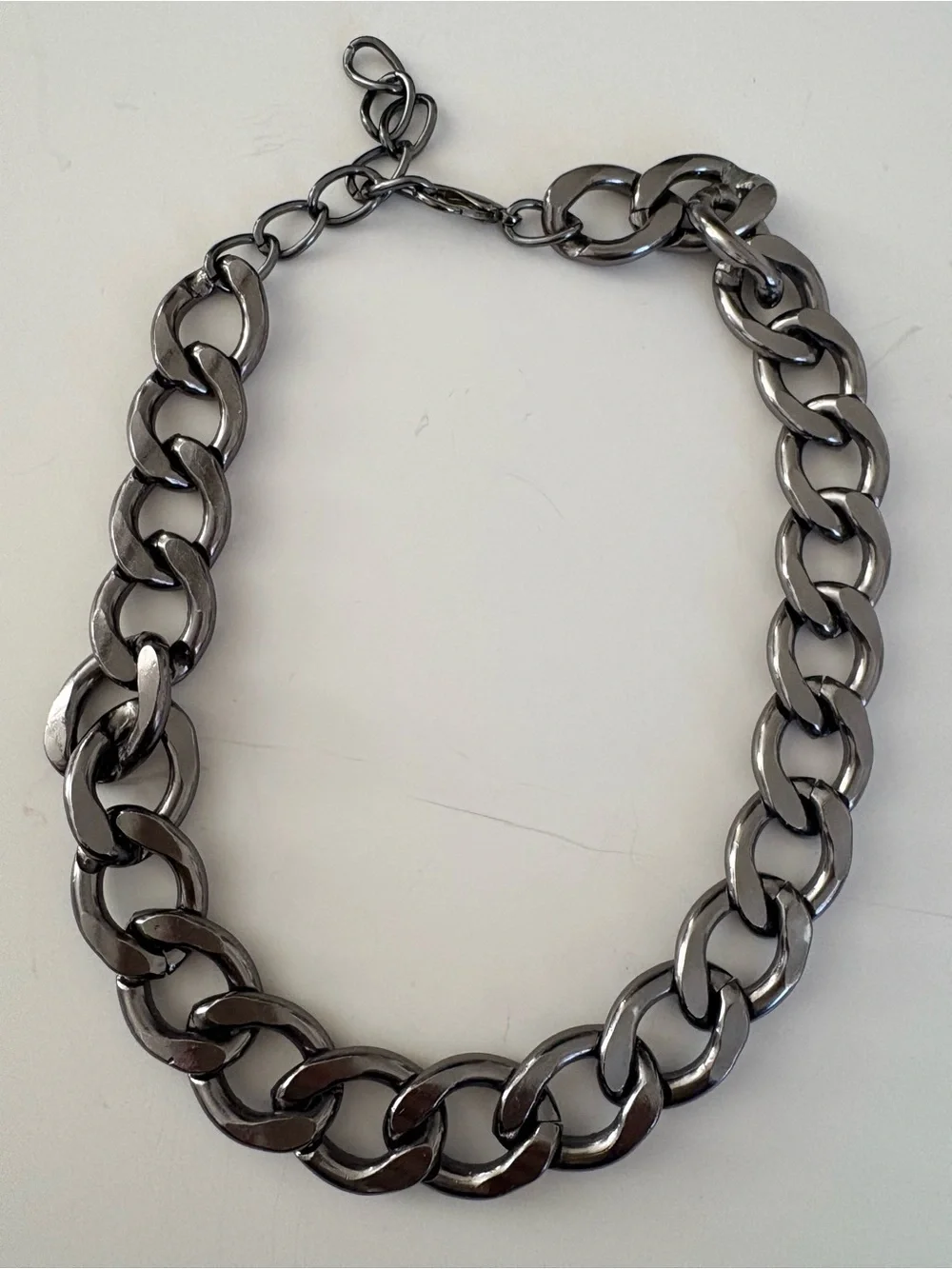 Gunmetal Chunky Chain Necklace - Men Accessories