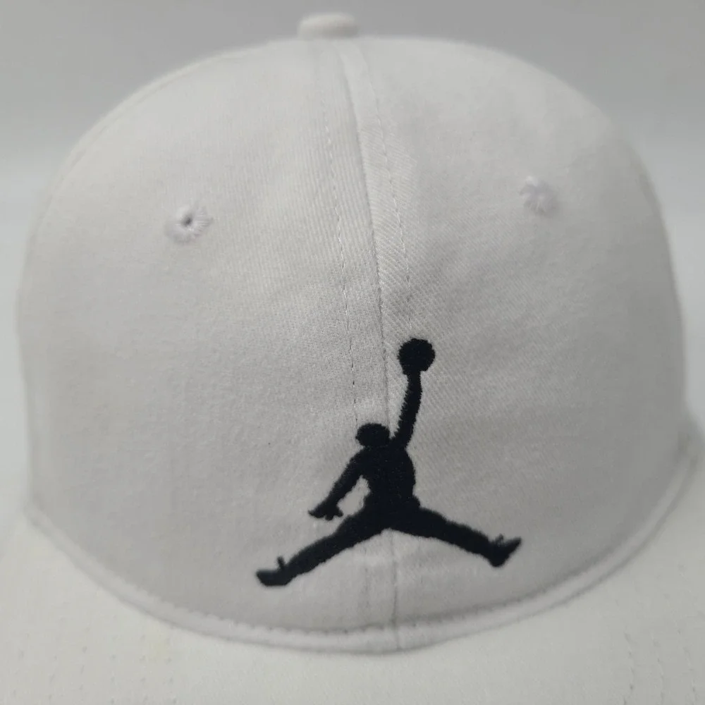 Youth Jordan Hat Snapback White Black Air Jumpman Logo Basketball‎ Casual Cotton