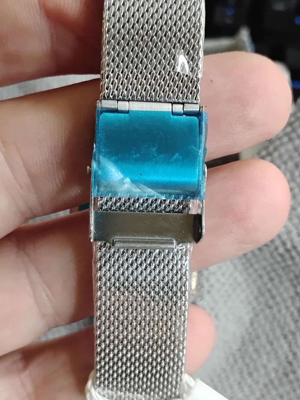Vince Camuto Men's Silver Square Mesh Bracelet Watch - White Dial