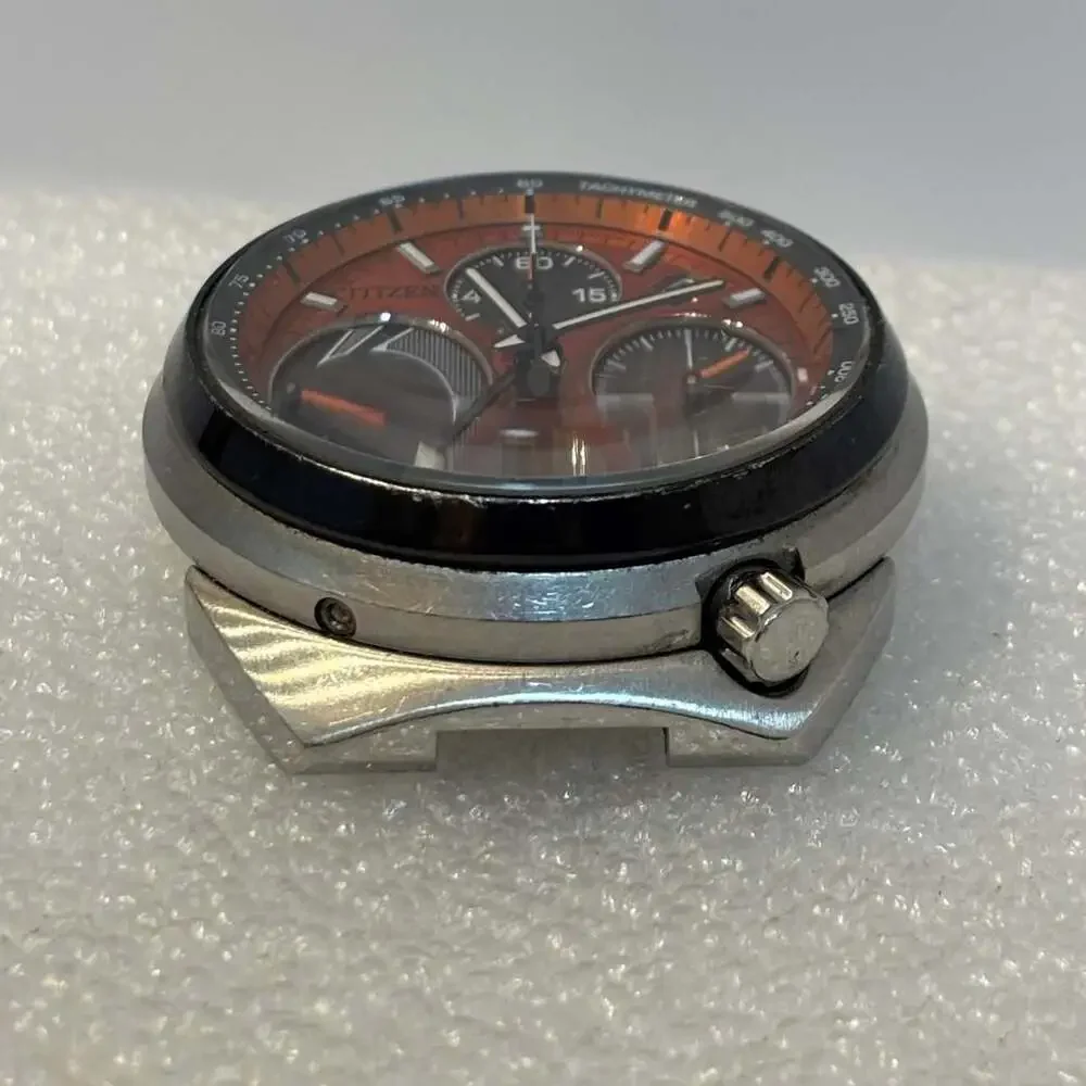 Citizen Promaster Tsuno Chrono Racer Bullhead Orange Dial AV0078-04X Watch Head