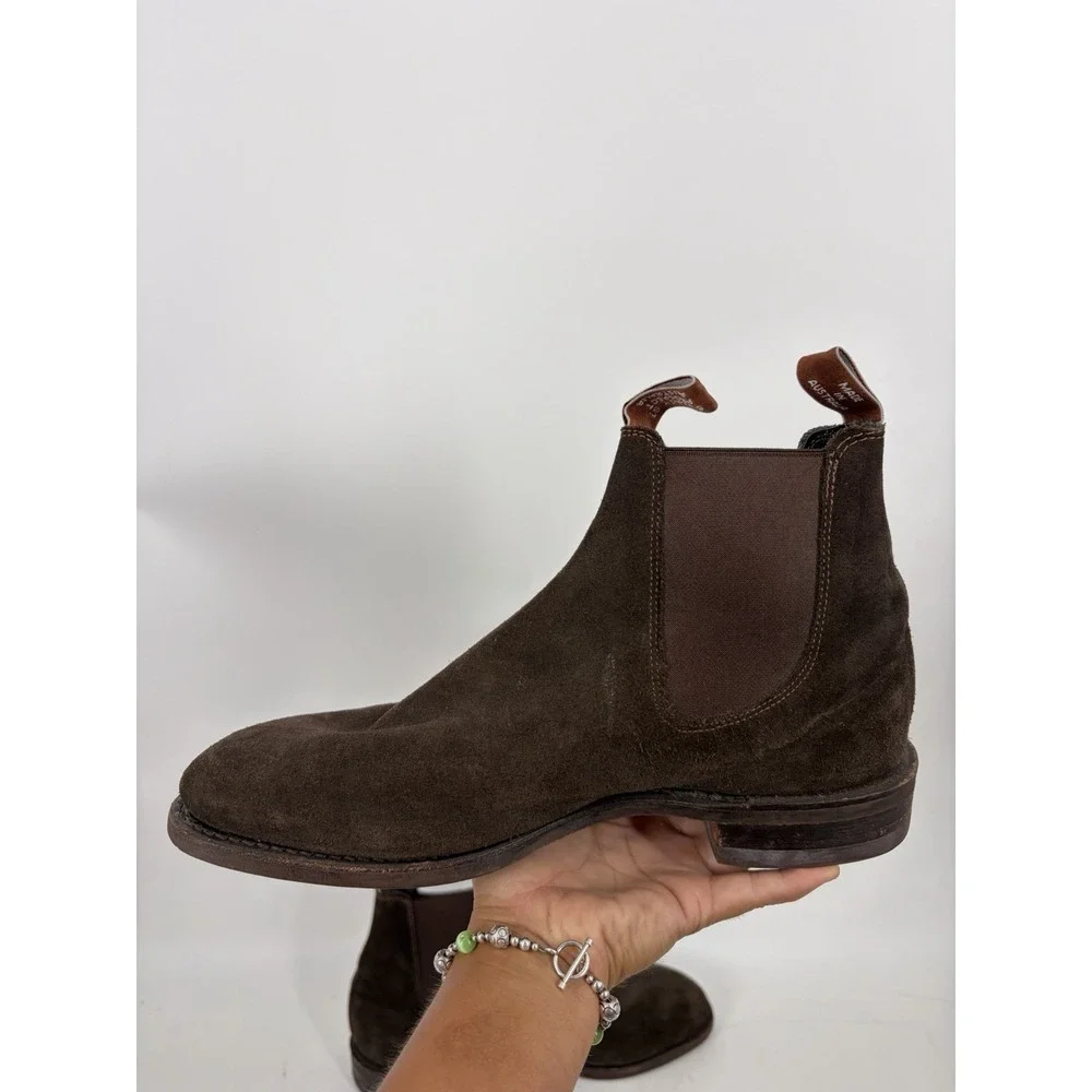 RM Williams Comfort Craftsman Boot in Chocolate Suede Size 10.5 G