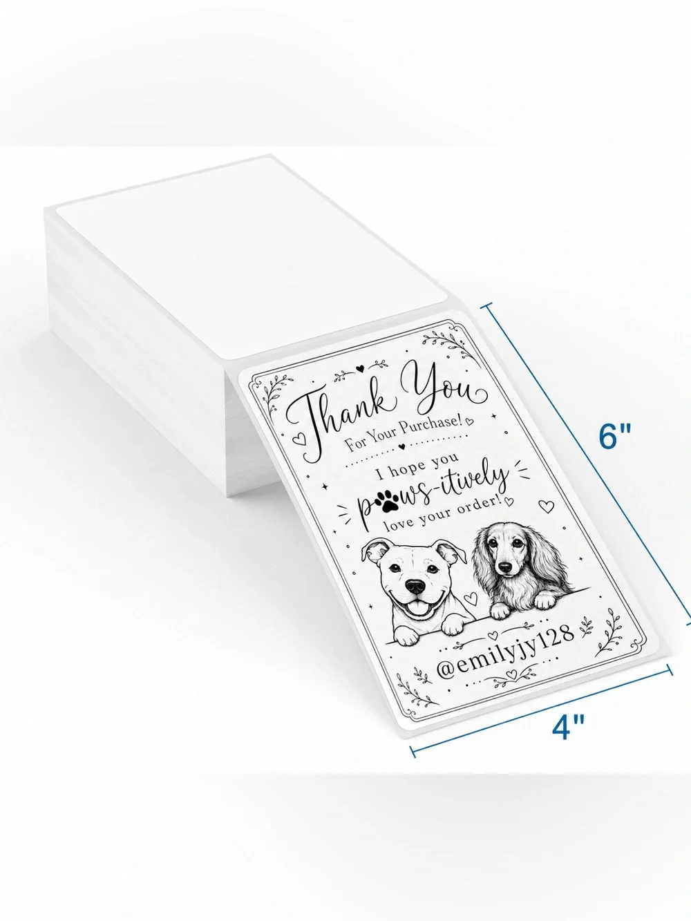 CUSTOM 4”x6” Labels, 100 of One Design, BUY NOW