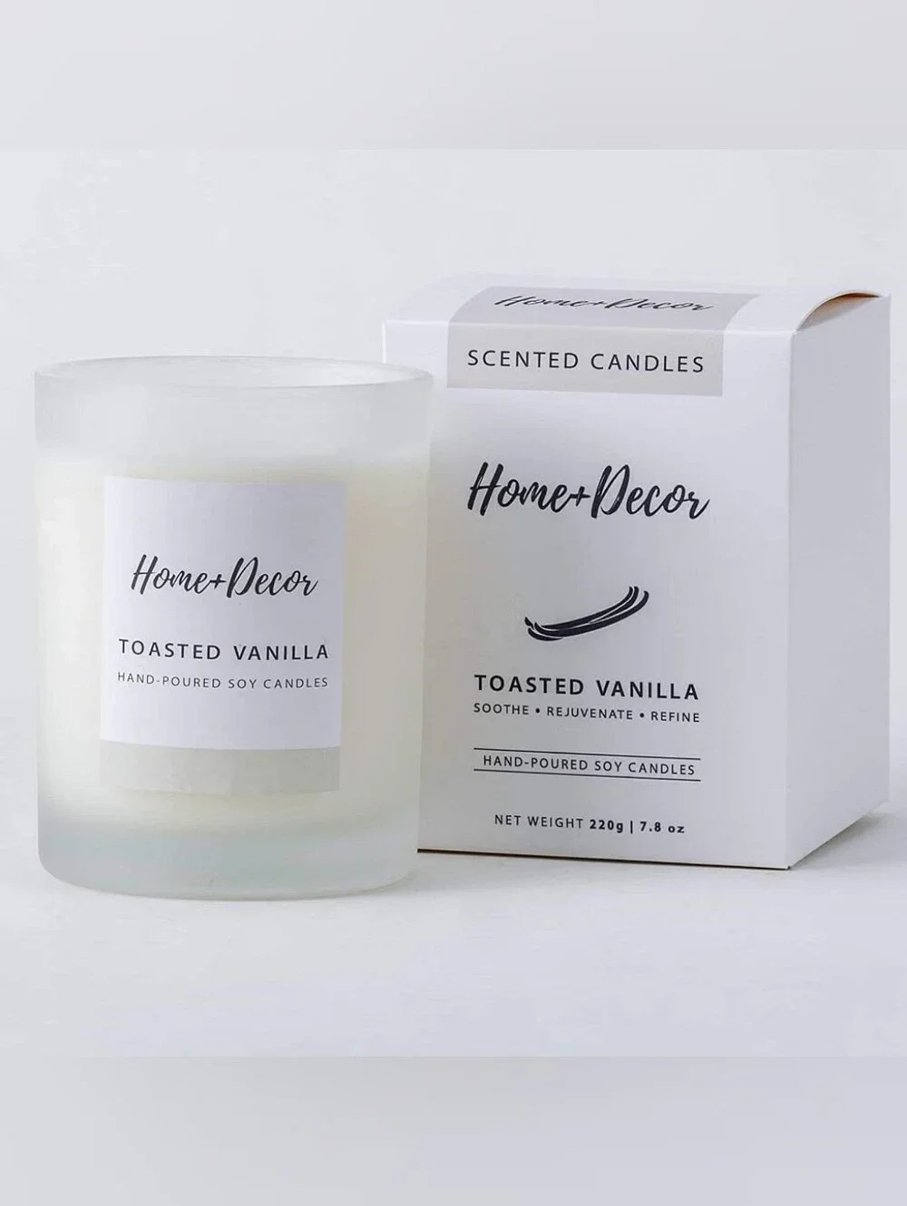 [NIB] Home Decor - Organic Scented Aromatherapy Candle Wood Wick Toasted Vanilla
