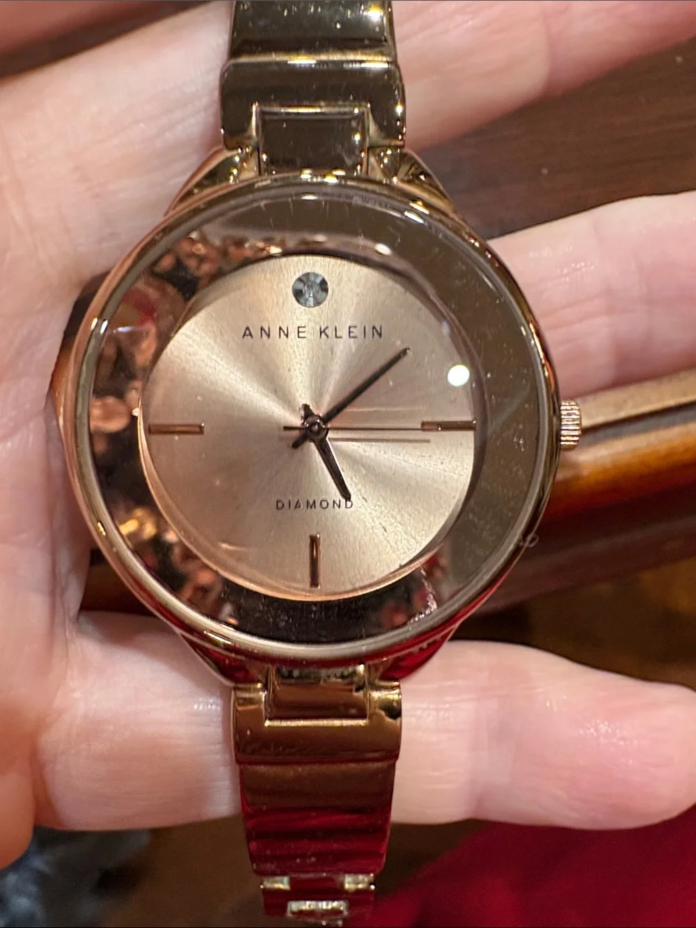 Anne Klein polished gold