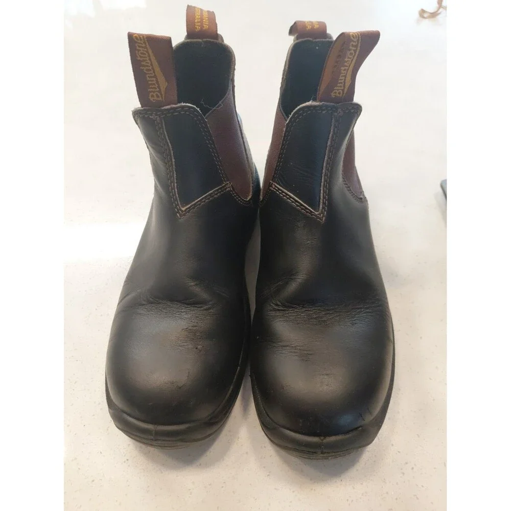 Blundstone SPS X-TRA Chelsea Boots Mens AU 6 US 7 Dark Brown Nubuck Leather