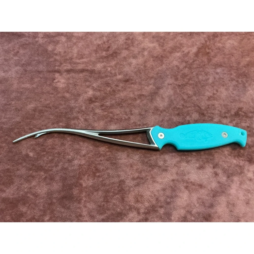 Toadfish Frogmore Shrimp Cleaner Tool 3-in-1 Seafood Deveiner Teal Blue Steel