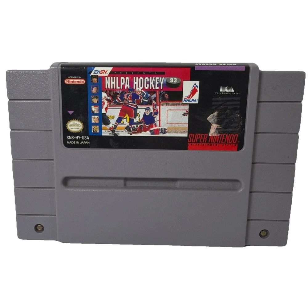 NHLPA Hockey 93 (Super Nintendo Entertainment System,‎ 1992) Authentic Cartridge