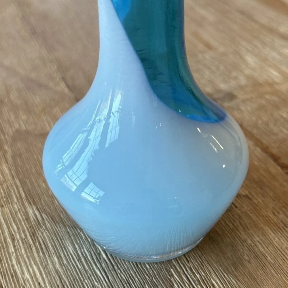 Unmarked turquoise blue