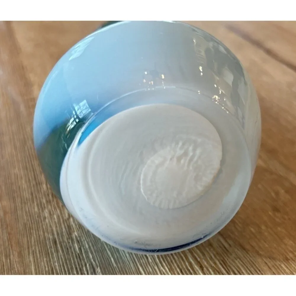 Unmarked turquoise blue