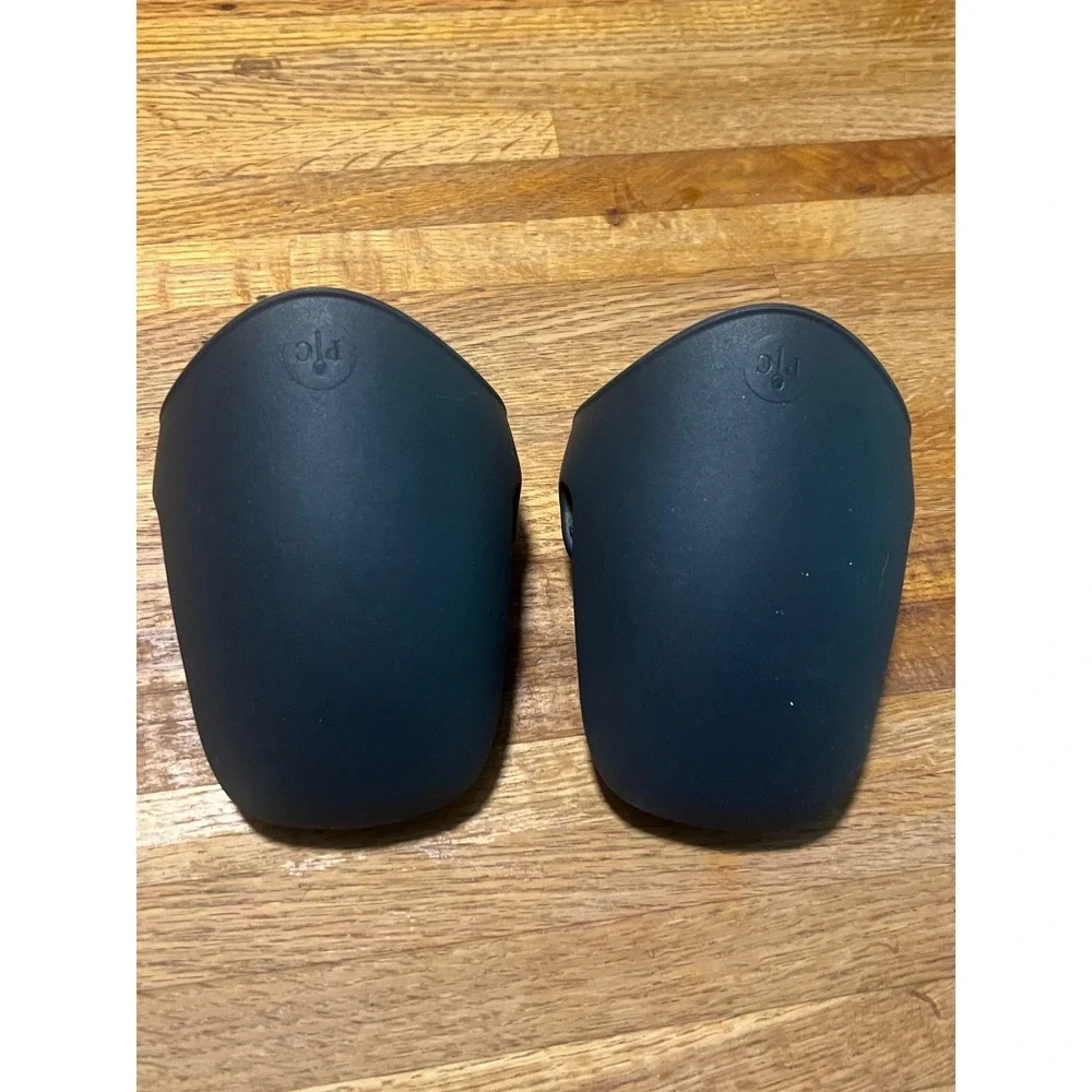Pampered Chef Silicone Mini Oven Mitts Set of 2 Charcoal Gray Pinch Grips 1842‎