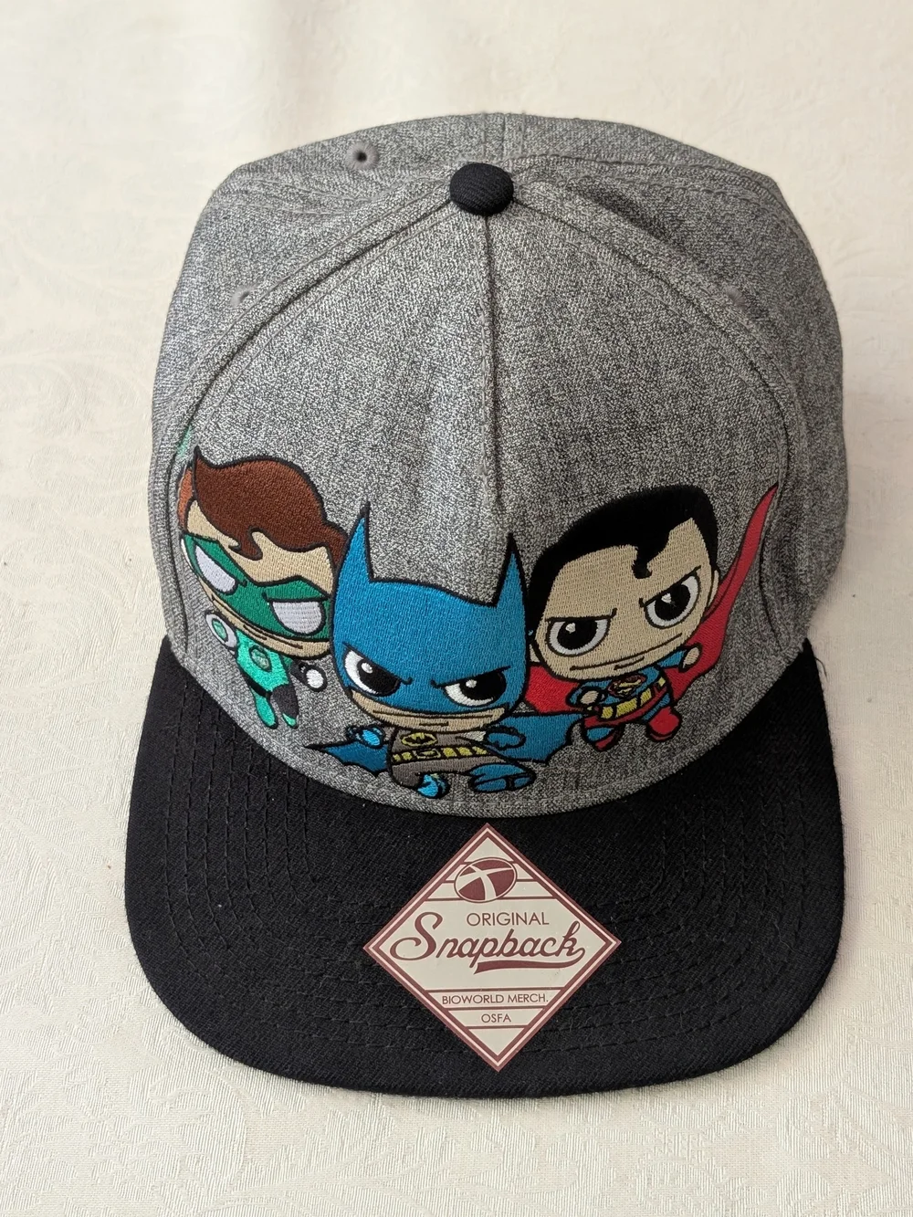 Bioworld Merch DC Comics Originals Heroes Snapback Hat Batman Superman GL