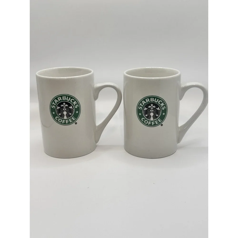 2 Starbucks 10oz‎ 2008 Coffee Tea Mug Tall 4