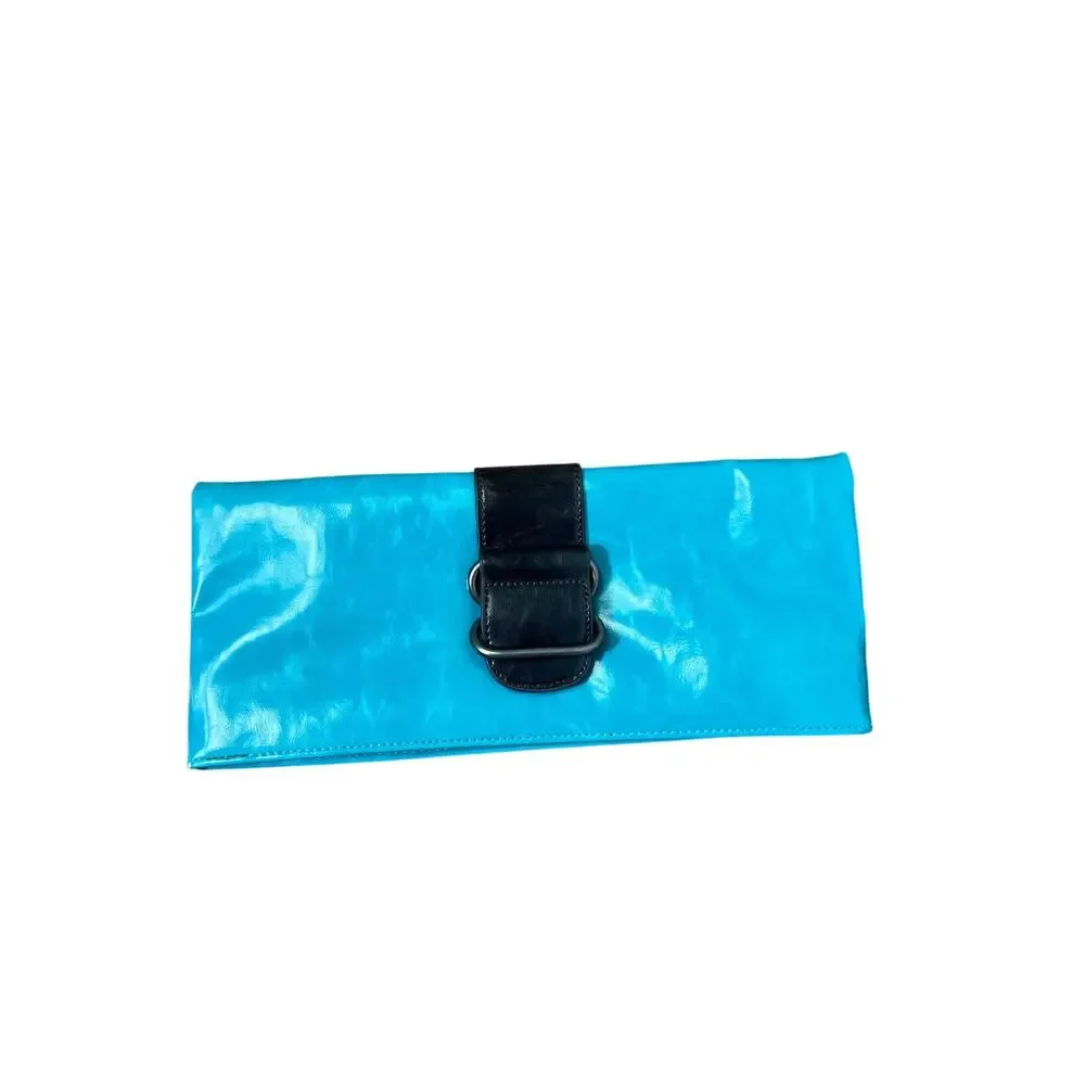 Shiraleah Teal Blue Foldable Clutch