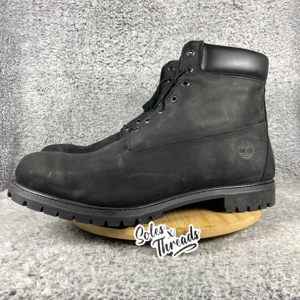 Size 18 Timberland Premium 6-Inch Waterproof Boot Men Black