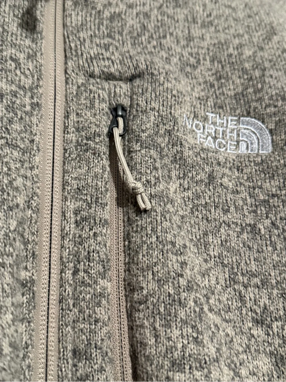 The North Face Men’s Half Zip Tan Heather Fleece Pullover Sweater Sz Large