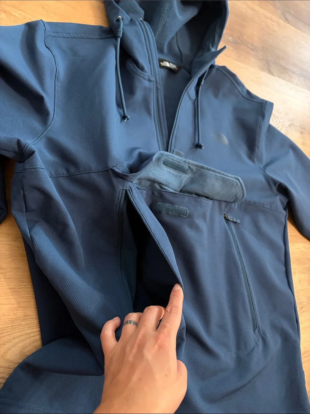 XL North Face Men’s Tekno Ridge 1/4-Zip Fleece Hoodie Jacket Pullover