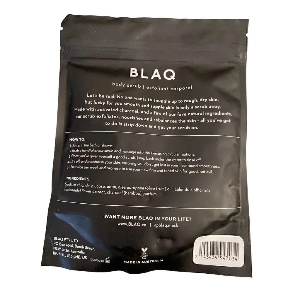 BLAQ body scrub